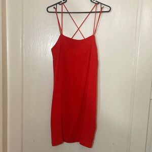 Elegant Red Slip Dress